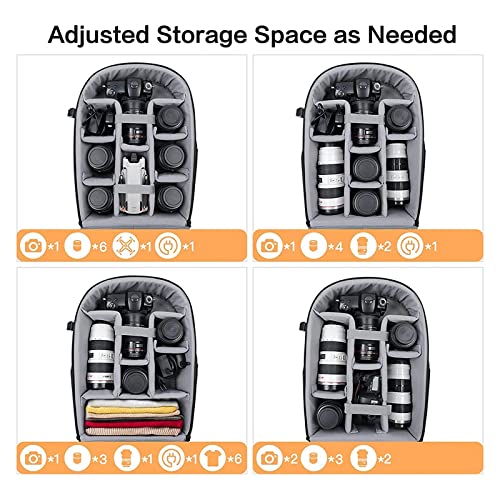 Geometric Camera Backpack: Waterproof & Laptop Compartment