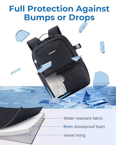 BAGSMART Camera Backpack for Sony Canon Nikon, Black