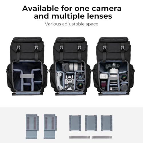 K&F Concept Camera Backpack, Large Capacity Photography Bag
