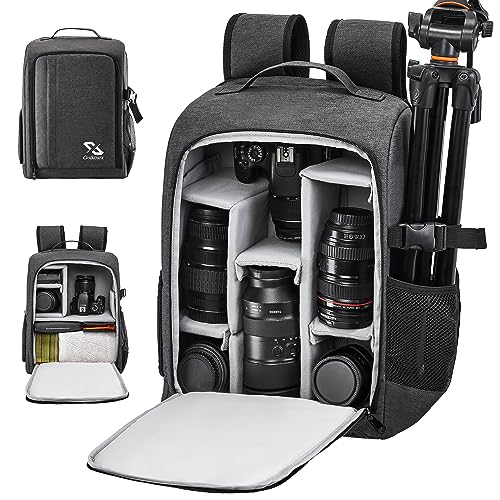 Waterproof Dark Grey Camera Backpack for DSLR/SLR Cameras