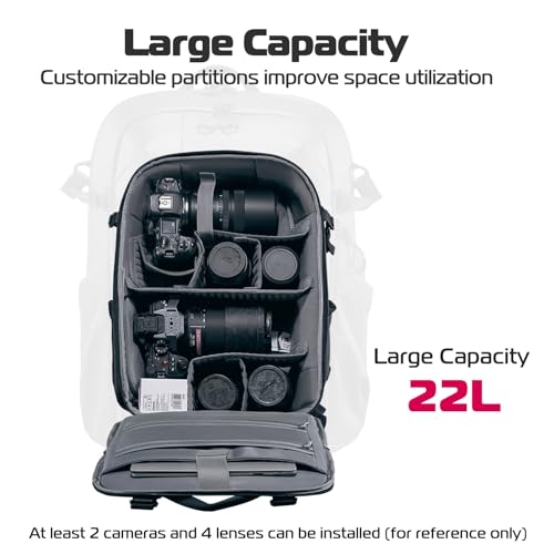 Professional Waterproof Camera Backpack for DSLR Mirrorless Photography