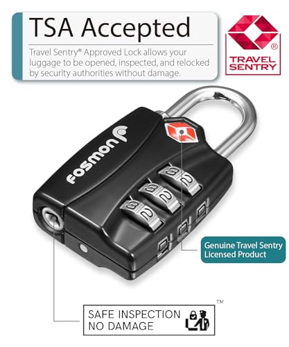 TSA Approved Luggage Locks - 4 Pack