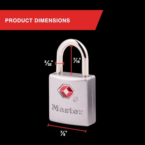 TSA Approved Master Lock Luggage Locks, 4 Pack