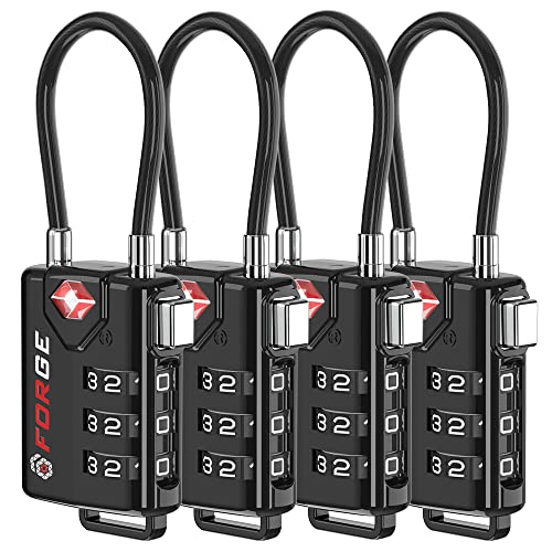 TSA Approved Locks: Re-settable Cable Combination, Alloy Body