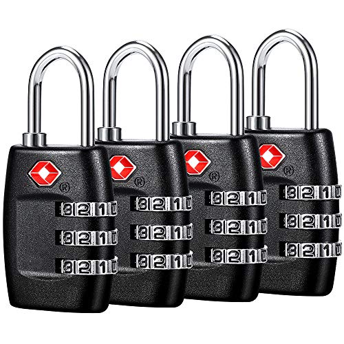 TSA Approved Luggage Locks - 4 Pack