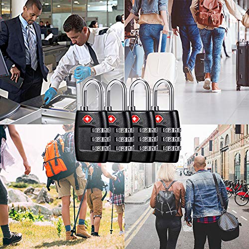 TSA Approved Luggage Locks - 4 Pack
