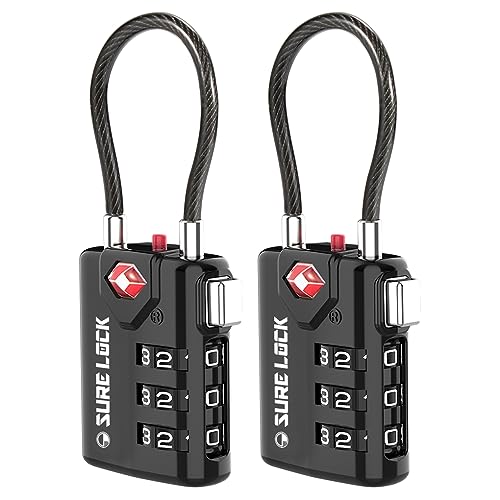 TSA Compatible Travel Luggage Locks - 2 pack