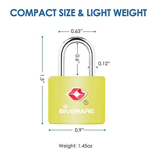 TSA Approved Travel Locks - 4 Pack