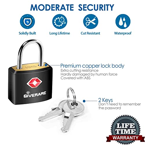 TSA Approved Travel Locks - 4 Pack
