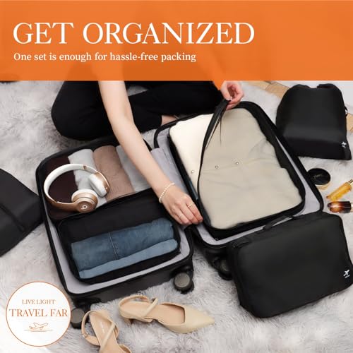 HOTOR Travel Packing Cubes - 6 Piece Set