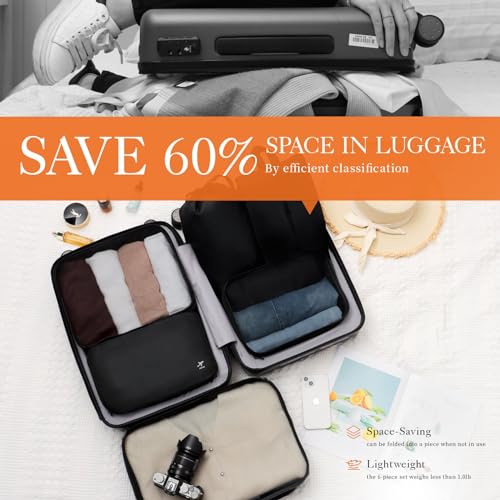 HOTOR Travel Packing Cubes - 6 Piece Set