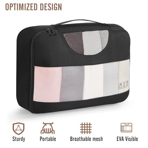 Veken 8-Piece Packing Cubes Set, Travel Luggage Organizer