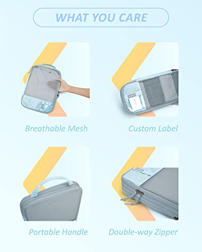 BAGSMART 6-Piece Packing Cube Set - Lightweight Suitcase Organizers