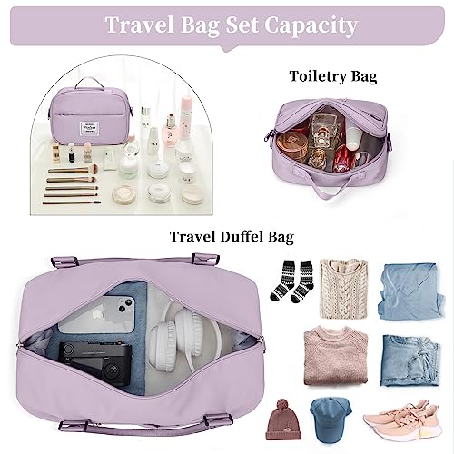 Women's Weekender Travel Duffel with Shoes & Toiletry