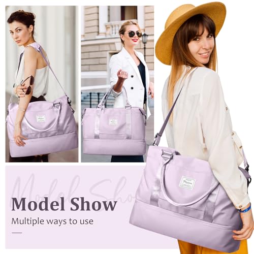 Women's Weekender Travel Duffel with Shoes & Toiletry