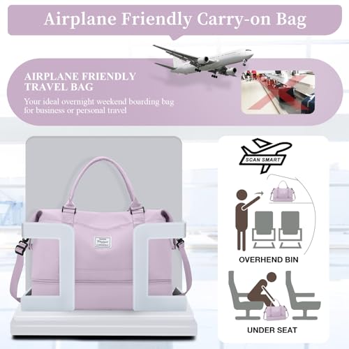 Women's Weekender Travel Duffel with Shoes & Toiletry