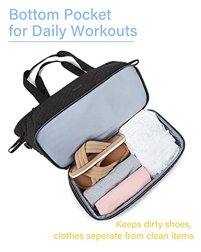 BAGSMART Large Weekender Duffle: Quilted Cotton, Multiple Pockets