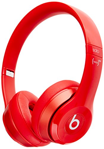 Red Beats Solo 2 WIRED On-Ear Headphone - Renewed