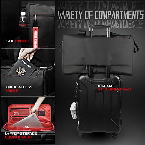 Krone Kalpasmos-Black Sneaker Travel Bag with Dividers