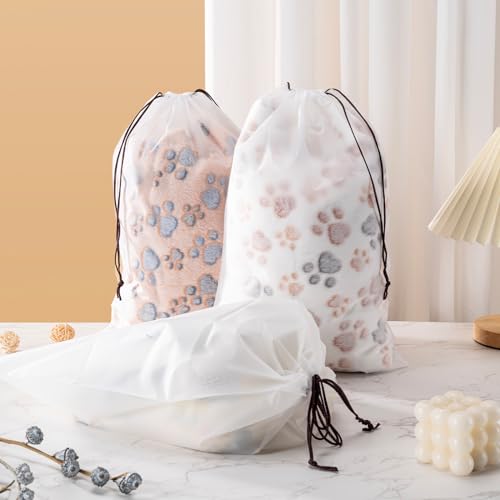 Set of 14 Large Transparent Shoe Bags for Travel