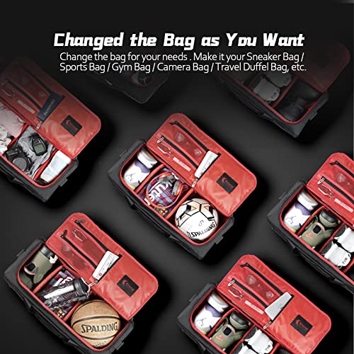 Krone Kalpasmos-Black Sneaker Travel Bag with Dividers