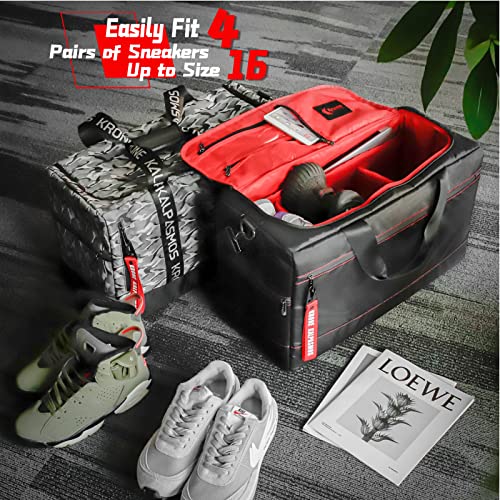 Krone Kalpasmos-Black Sneaker Travel Bag with Dividers