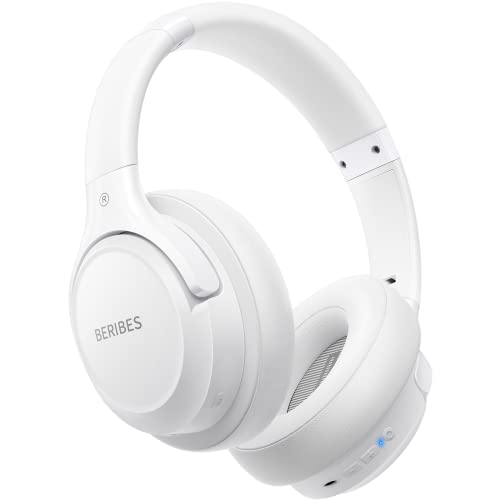 Wireless Bluetooth Headphones with Deep Bass - White