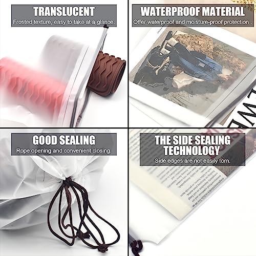 Set of 14 Large Transparent Shoe Bags for Travel