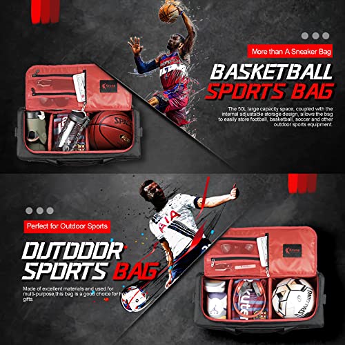 Krone Kalpasmos-Black Sneaker Travel Bag with Dividers