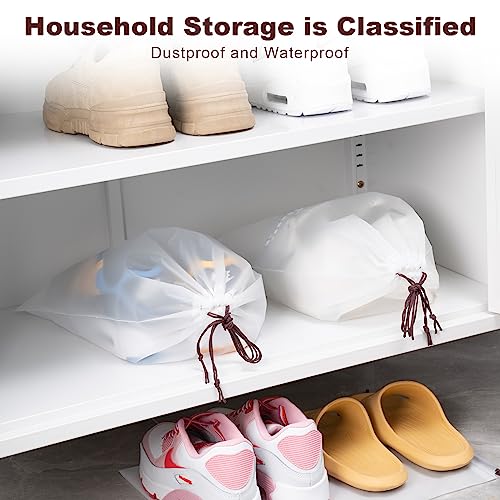 Set of 14 Large Transparent Shoe Bags for Travel