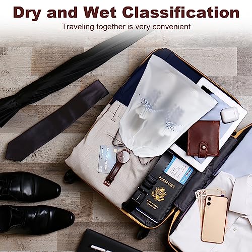 Set of 14 Large Transparent Shoe Bags for Travel