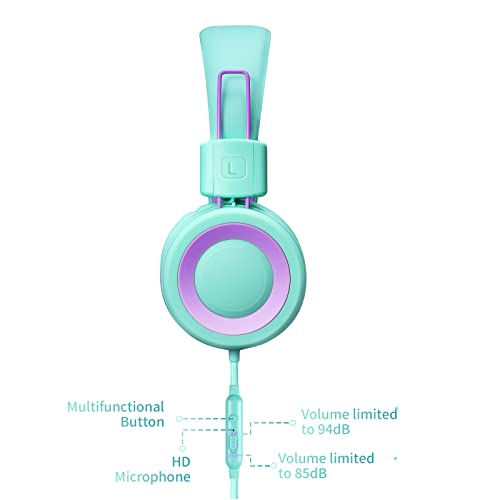 POWMEE P10 Kids Headphones - Green