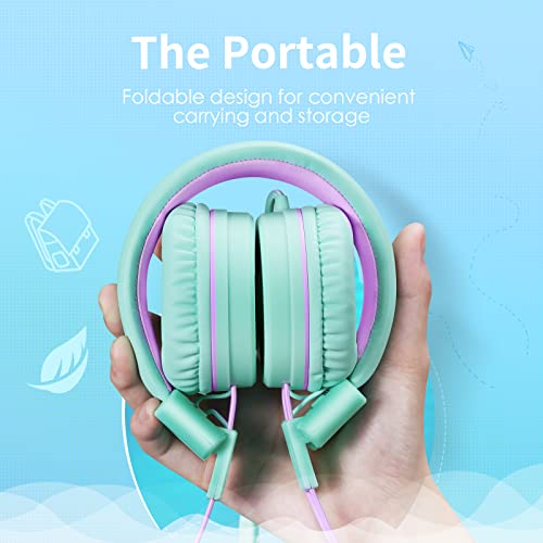 POWMEE P10 Kids Headphones - Green
