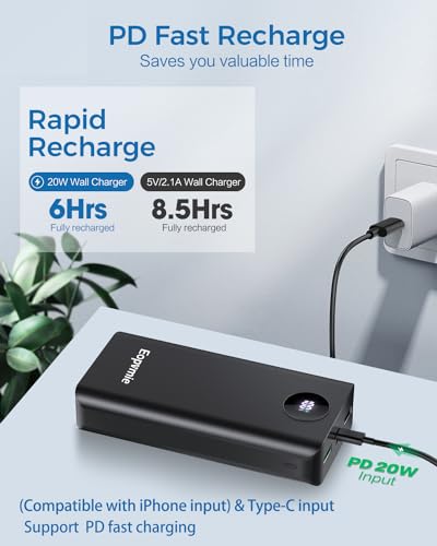 Portable Charger 26800mAh High-Speed PD 20W Power Bank