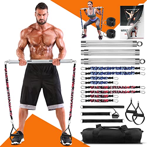Portable Home Gym Resistance Band Bar Set