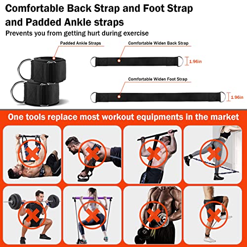 Portable Home Gym Resistance Band Bar Set