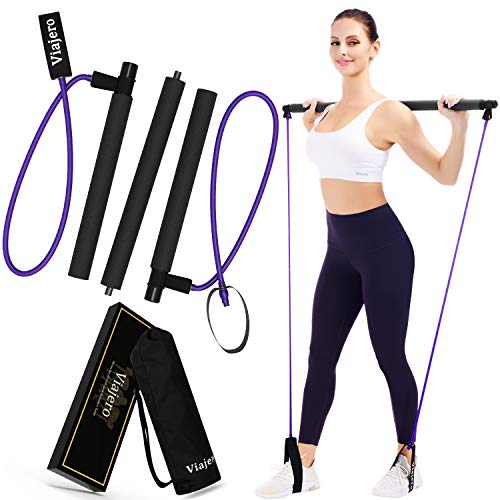 Portable Viajero Pilates Bar Kit with Latex Resistance Bands