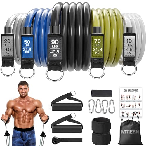 Heavy Resistance Bands with Handles and Door Anchor