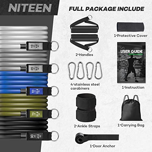 Heavy Resistance Bands with Handles and Door Anchor