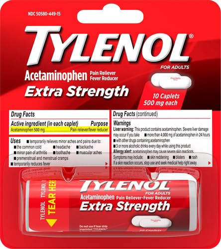 500mg Tylenol Extra Strength Caplets - 10 ct