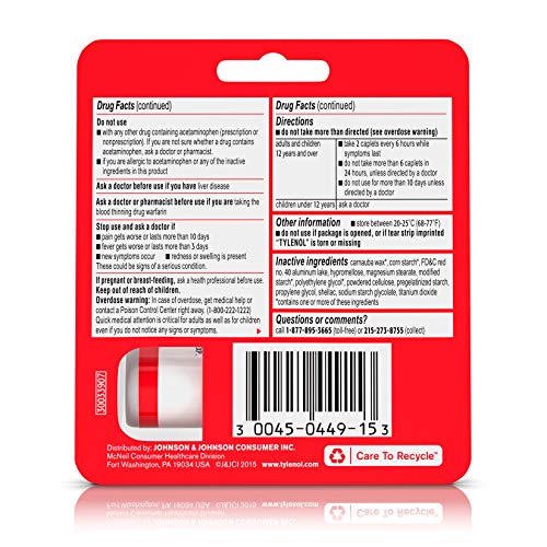 500mg Tylenol Extra Strength Caplets - 10 ct