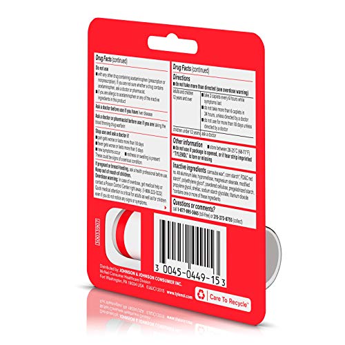 500mg Tylenol Extra Strength Caplets - 10 ct