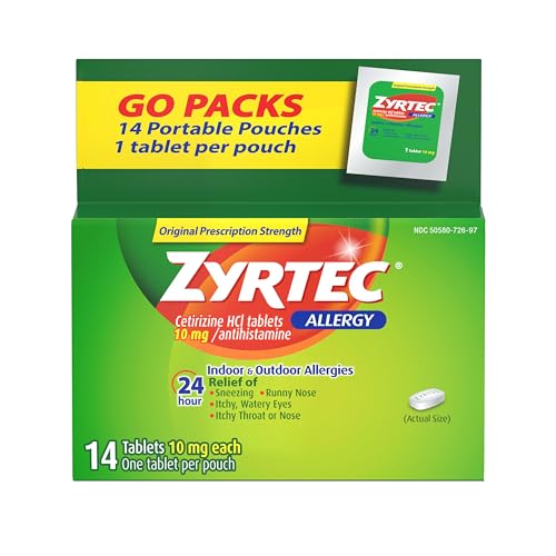 Zyrtec 24 Hour Allergy Relief Tablets, 14 ct