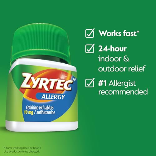 Zyrtec 24 Hour Allergy Relief Tablets, 14 ct