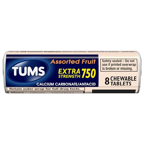 TUMS Fruit Chewable Tablets Heartburn Relief - 3x8ct