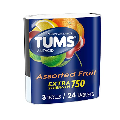TUMS Fruit Chewable Tablets Heartburn Relief - 3x8ct