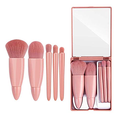 COSHINE Easy-taken Travel Makeup Brush Set (5pcs with mirror)