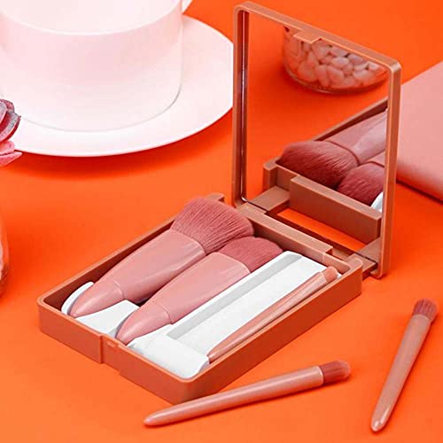 COSHINE Easy-taken Travel Makeup Brush Set (5pcs with mirror)