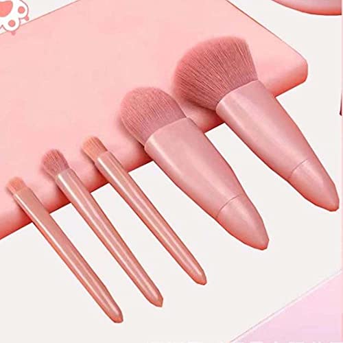 COSHINE Easy-taken Travel Makeup Brush Set (5pcs with mirror)
