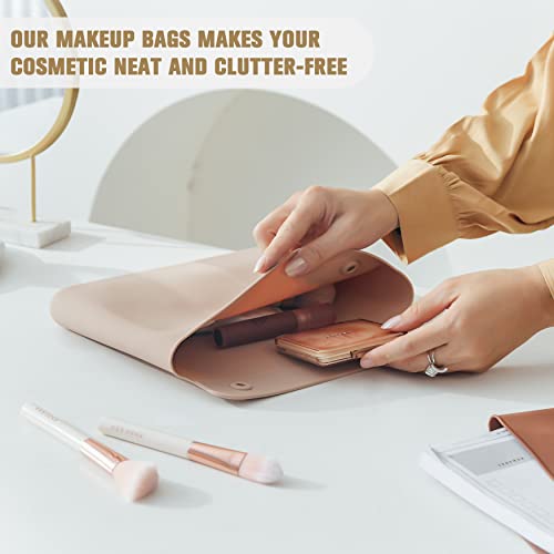 Women's Silicone Makeup Travel Bag - Khaki